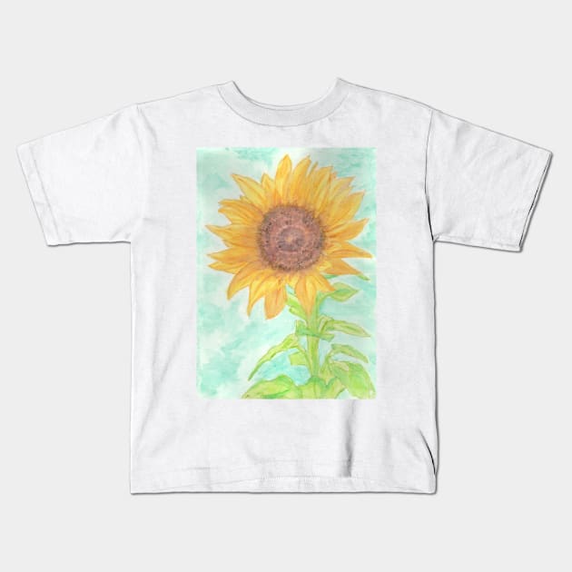 Sun flower Kids T-Shirt by Ezhael